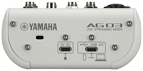 ヤマハ(YAMAHA) ライブストリーミングミキサー 3チャンネル ホワイト AG03MK2 W_1