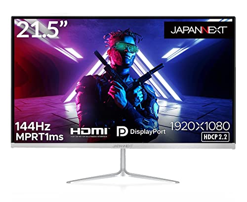 JAPANNEXT 21.5インチ ゲーミングモニター 144Hz 1ms フルHD 1920x1080解像度 TN パネル ディスプレイ (H