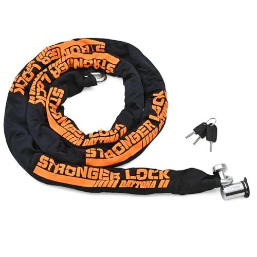 デイトナ(Daytona) バイク チェーンロック φ12mmスチール合金製 ディスクロック対応 LEDライト付き鍵 ストロンガーチェーンロック