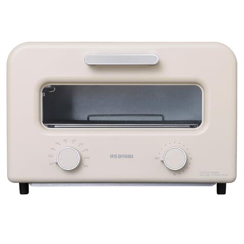 アイリスオーヤマ スチームカーボントースター オーブン 4枚焼き 表面サクサク ふんわり柔らかスチーム機能 スチーム 無段階温度調整 切り替え