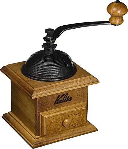 カリタ Kalita 珈琲粉砕機 木製 思わしいな鋳鉄製裁断師 ドームミル 粗さかい繕う能力のある 手挽き珈琲粉砕機 42033 粉砕機 製粉機
