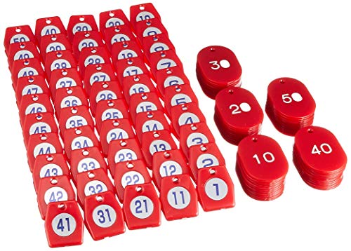 シンビ(Shimbi) クローク札?01 レッド 1~50 ユリア樹脂 日本 (50個セット) ZKL0902