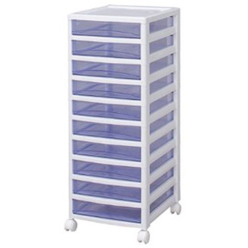 アイリスオーヤマ スーパークリア チェスト ホワイト/クリアブルー SCE-S1000