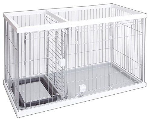 ペティオ (Petio) トイレのしつけが出来る ドッグルームサークル ホワイト レギュラー 【最大30日間お試し対象】