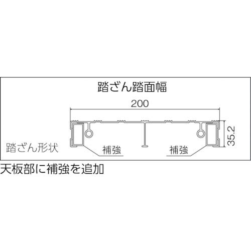 TRUSCO(トラスコ) 作業用踏台 アルミ製・高強度タイプ 2段 ブラック TSF-256-BK_2