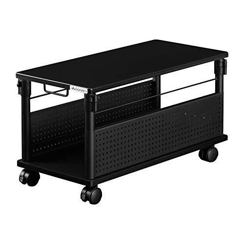 Bauhutte ( バウヒュッテ ) 昇降式 L字デスク ロータイプ パソコンラック pcラック ( 幅 32 × 奥行 67 高さ 36.5
