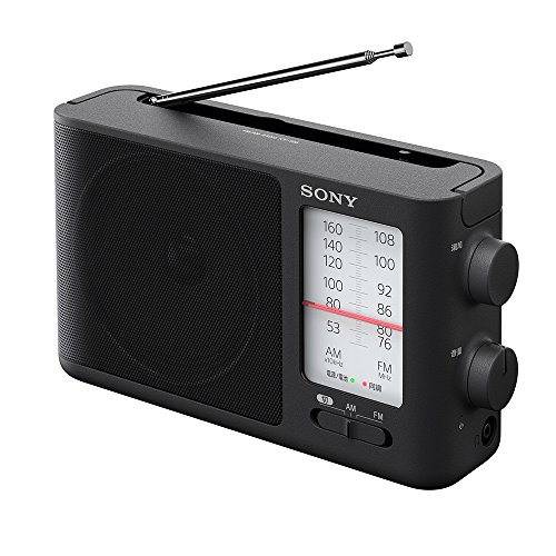 ソニー ポータブルラジオ ICF-506 : FM/AM/ワイドFM対応 電池駆動可能単3形3本 ブラック ICF-506 C