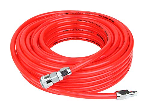 イーバリュー(E-Value) ウレタンエアホース 20m 常圧用 内径8.5mm×外径12.5mm 大流量 クリアレッド EUH-20RL 8 8,164円
