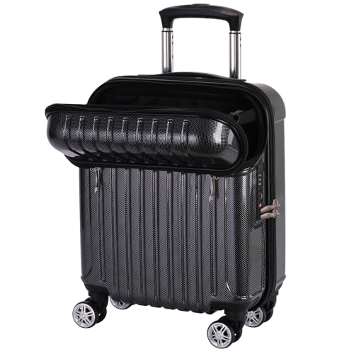 [アクタス] スーツケース キャリーケース ジッパー トップオープン トップス 機内持ち込み可 24L 45 cm 2.6kg ブラックカーボン