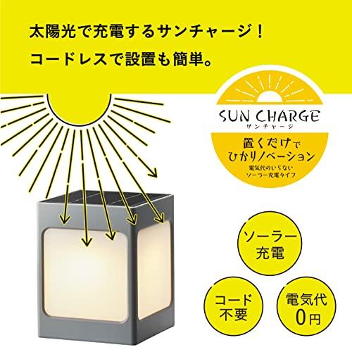 タカショー ソーラーライト 屋外 ひかりノベーション SUNCHARGE 道のひかり グレー 間接照明 防水 ガーデンライト プロ仕様 明るさ自_3