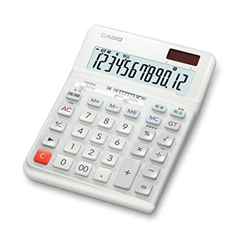 カシオ 人間工学電卓 12桁 日数&amp;時間計算機能 デスクタイプ DE-12D-WE-N エコマーク認定