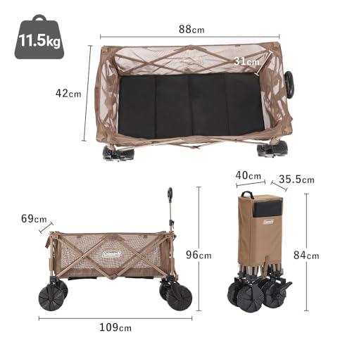 Coleman(コールマン) アウトドアワゴンマックス キャリーワゴン 耐荷重100kg 折りたたみ式 自立式収納 キャンプ 部活 合宿 運動会_2