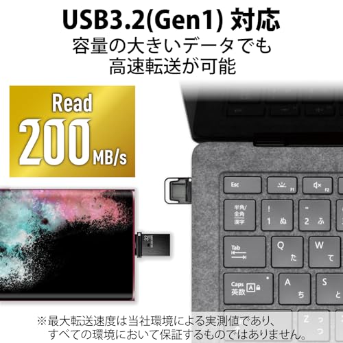 エレコム USBメモリ 32GB USB3.2（Gen1） Type-C キャップ式 ブラック MF-CAU32032GBK