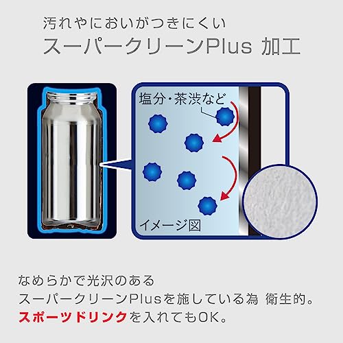 タイガー魔法瓶 水筒 1リットル ハンドル付き片手で開けやすいワンタッチ真空断熱ステンレスボトル スポーツドリンクOK 大容量 直飲み 広口 保_4
