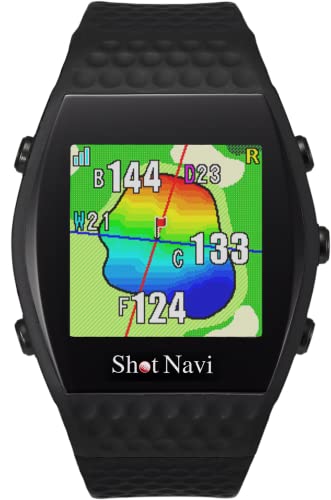 ShotNavi INFINITY(ショットナビ) BK 最新GPSチップ「M10」 グリーン形状 超軽量48g 日本製 GPSゴルフナビ ゴル
