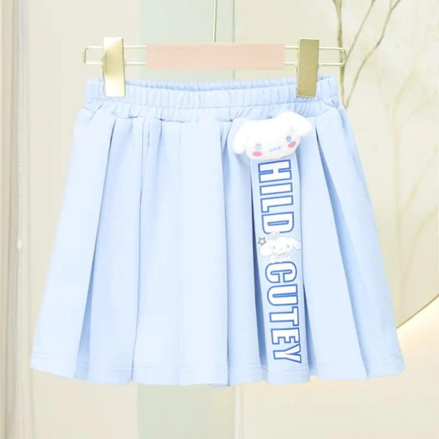 クロミちゃん 長袖 ジャケット+プリーツスカート 2点セット コットン カジュアルウェア ブルー 110-150cm かわいい パーティー プリンセスファッション キューティー 春 秋 冬_1