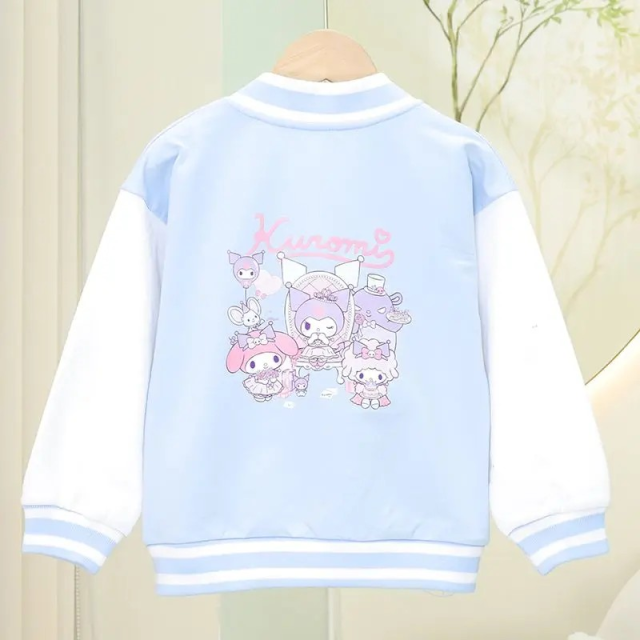 クロミちゃん 長袖 ジャケット+プリーツスカート 2点セット コットン カジュアルウェア ブルー 110-150cm かわいい パーティー プリンセスファッション キューティー 春 秋 冬_2
