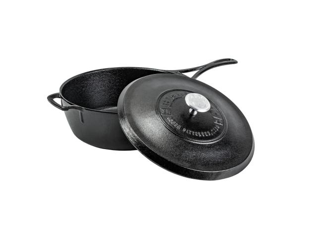 フライパン グリルパン スキレット 深型スキレット 蓋付き 3.79L 片手