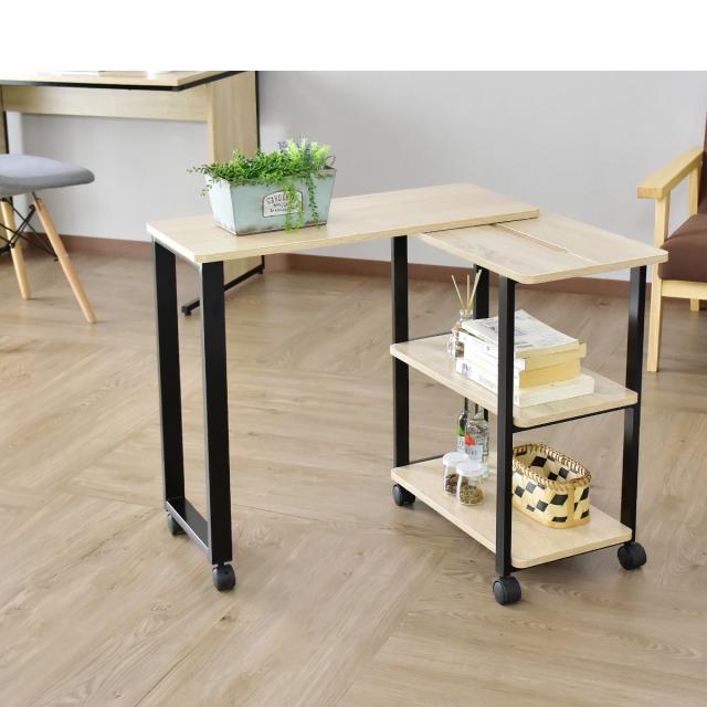 オーク材 ソーイングワゴン キッチンワゴン デスクワゴン サイド