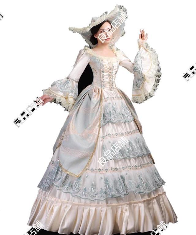 上品 中世風ドレス 貴族ドレス 宮廷ドレス オーダーメイド可能 王族服 演出服 パーティードレス コスチューム 女王 復古風 クリスマス仮装 貴婦 公爵夫人 貴族服装 S M L LL 3L 4L 5の通販は