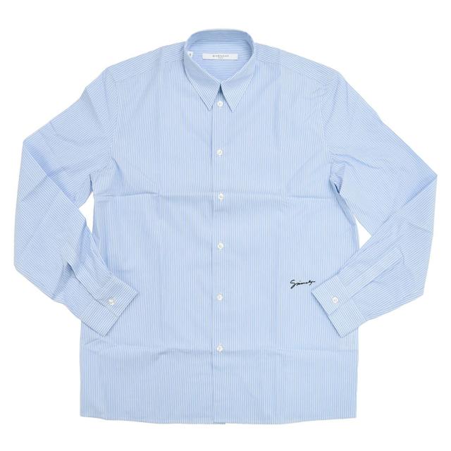 旧モデルセール！ GIVENCHY ジバンシー ブルゾン メンズ コットン 綿100％ ポプリンシャツ BM607Q1Y5G ブルー_1