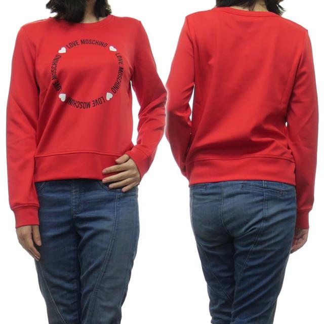 旧作お買い得セール！ LOVE MOSCHINO ラブモスキーノ トレーナー レディース W632205-E2168 レッド