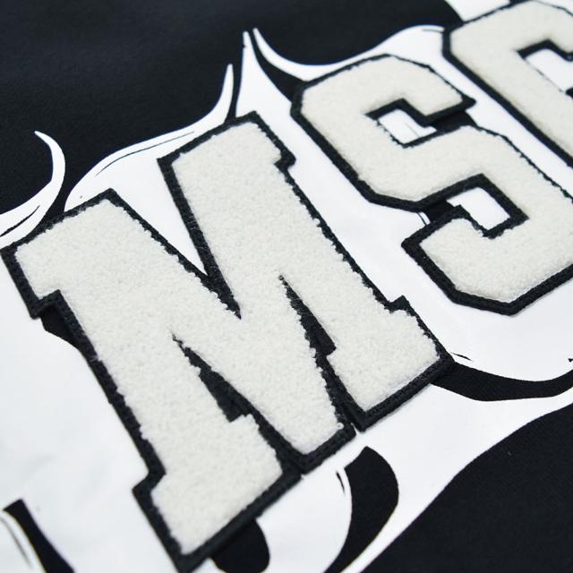 旧作お買い得セール！ MSGM エムエスジーエム トレーナー メンズ コットン 綿100％ 2940MM170 207599 ブラック 旧作お買い得セール！ MSGM エムエスジーエム トレーナー メンズ