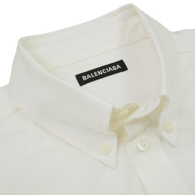 旧モデルセール！ BALENCIAGA バレンシアガ 半袖シャツ メンズ コットン 綿100％ ビッグシルエット 622260 TIM39 ホワイト_2