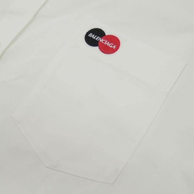 旧モデルセール！ BALENCIAGA バレンシアガ 半袖シャツ メンズ コットン 綿100％ ビッグシルエット 622260 TIM39 ホワイト_3