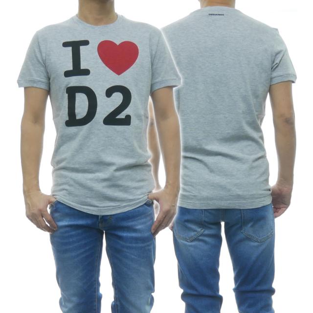 旧作お買い得セール！ DSQUARED2 ディースクエアード Tシャツ メンズ 半袖 クルーネック S74GD0670 S22146 グレー