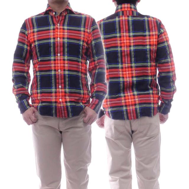 旧作お買い得セール！ GIANNETTO ジャンネット カッタウェイシャツ メンズ VINCI FIT / 01410/01 レッド