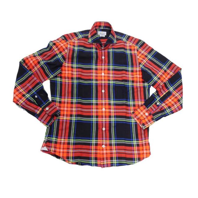 旧モデルセール！ GIANNETTO ジャンネット カッタウェイシャツ メンズ VINCI FIT / 01410/01 レッド_1