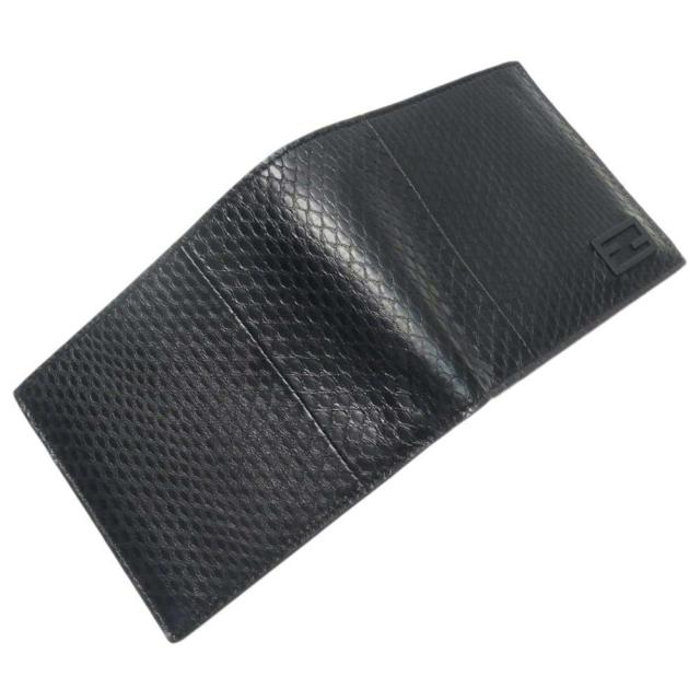旧モデルセール！ FENDI フェンディ 財布 メンズ 二つ折り財布 7M0169 AGR0 ブラック 定番人気商品_4