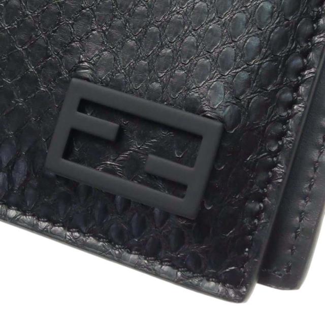 旧モデルセール！ FENDI フェンディ 財布 メンズ 二つ折り財布 7M0169 AGR0 ブラック 定番人気商品_5
