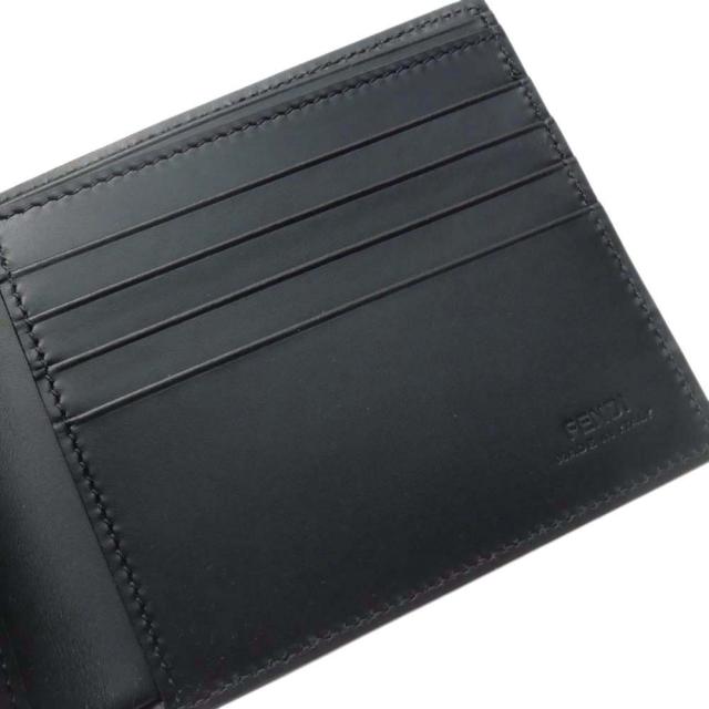 旧モデルセール！ FENDI フェンディ 財布 メンズ 二つ折り財布 7M0169 AGR0 ブラック 定番人気商品_6