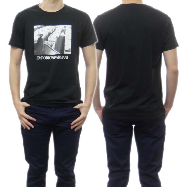 【旧作処分セール 60％OFF！】EMPORIO ARMANI エンポリオアルマーニ メンズクルーネックTシャツ 3K1T6S 1JQ4Z ブラック  の通販は 7,792円