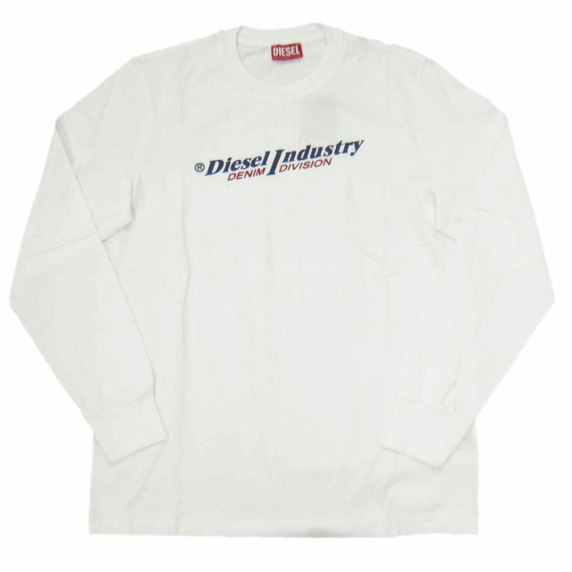 【旧作処分セール 60％OFF！】DIESEL ディーゼル メンズクルーネックロングTシャツ A03742 0PITA / T-JUST-LS-IND ホワイトの通販は