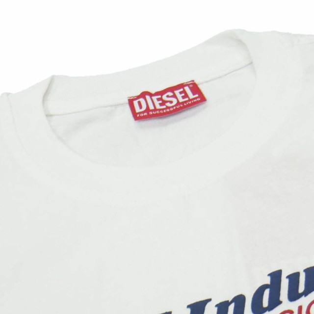 【旧作処分セール 60％OFF！】DIESEL ディーゼル メンズクルーネックロングTシャツ A03742 0PITA / T-JUST-LS-IND ホワイトの通販は