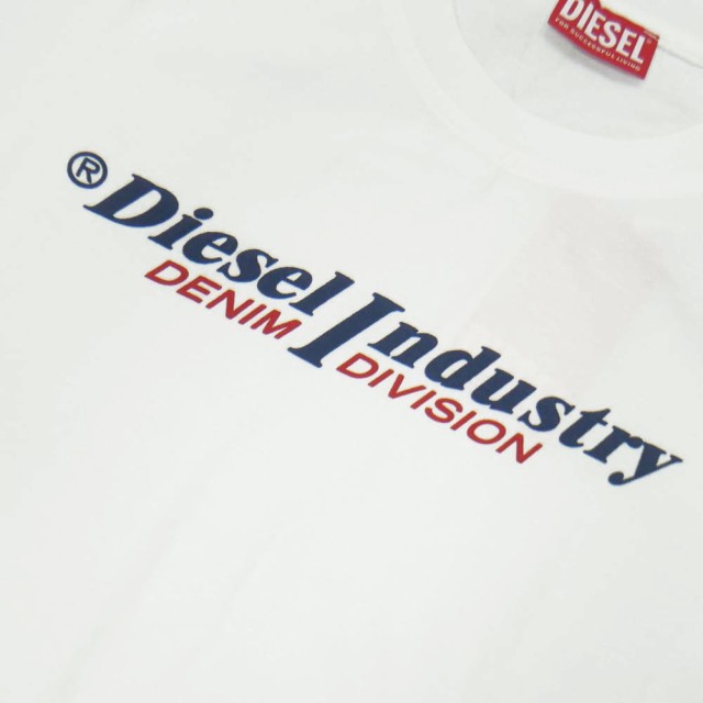 【旧作処分セール 60％OFF！】DIESEL ディーゼル メンズクルーネックロングTシャツ A03742 0PITA / T-JUST-LS-IND ホワイトの通販は