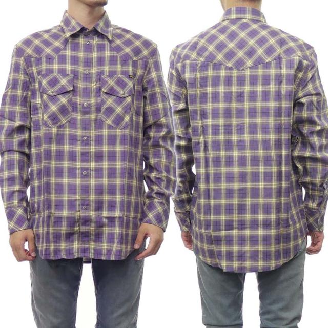 旧作お買い得セール！ DIESEL ディーゼル カジュアルチェックシャツ メンズ A06280 0LFAJ / S-OCEAN-CHECK パープル