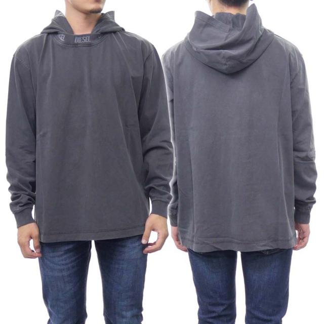 旧作お買い得セール！ DIESEL ディーゼル パーカー メンズ プルオーバー コットン 綿100％ A06264 0JFAX / T-WAHOOD-E1 チャコールグレー