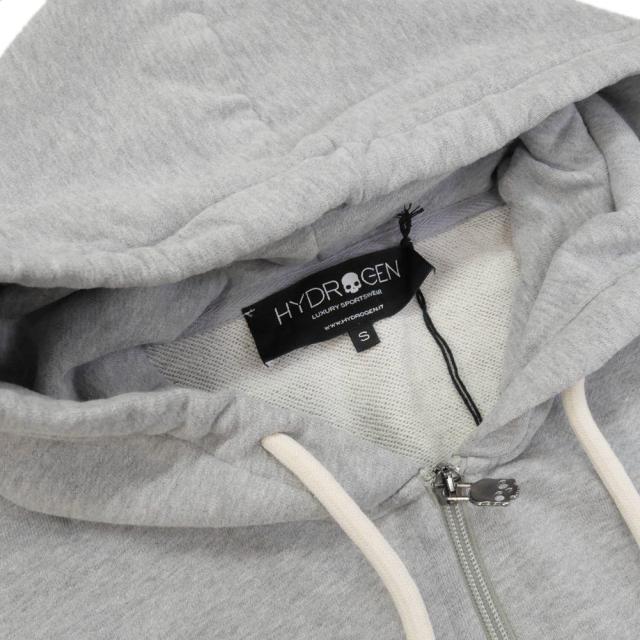 旧モデルセール！ HYDROGEN ハイドロゲン パーカー メンズ ジップアップ コットン 綿100％ 315200 / SKULL FZ HOODIE グレー_2