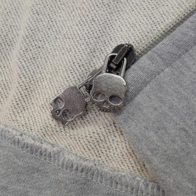 旧モデルセール！ HYDROGEN ハイドロゲン パーカー メンズ ジップアップ コットン 綿100％ 315200 / SKULL FZ HOODIE グレー_5