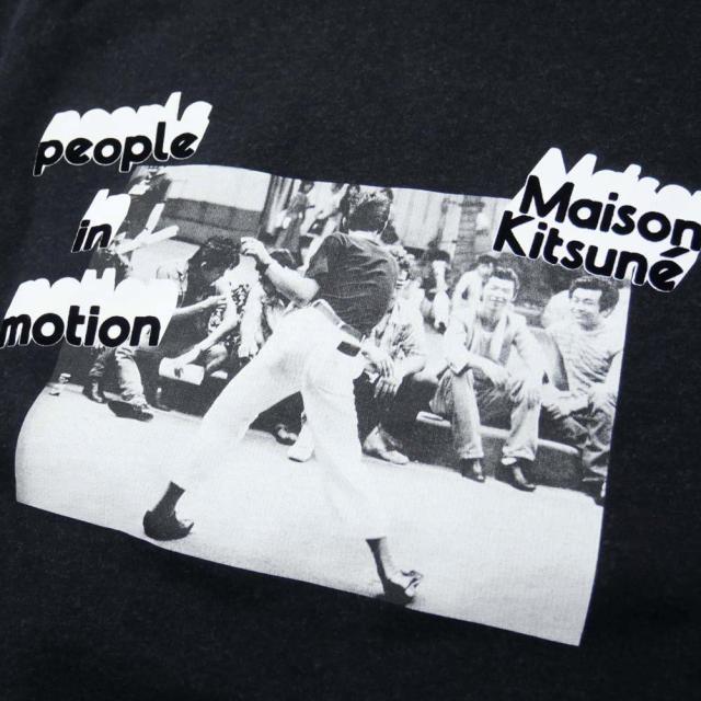 旧モデルセール！ MAISON KITSUNE メゾンキツネ トレーナー メンズ JM00361KM0019 / OLY PEOPLE IN MOTION RELAXED SWEAT SHIRT ブラック_3