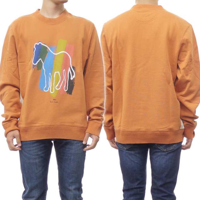 旧作お買い得セール！ PS PAUL SMITH ポールスミス トレーナー メンズ コットン 綿100％ M2R 265X JP3445 オレンジ