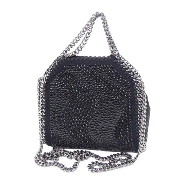 旧モデルセール！ STELLA McCARTNEY ステラマッカートニー バッグ レディース トートバッグ ミニバッグ 391698 WP0050 / TINY TOTE ALL OVER STUDDED ECO SHAGG ブラック_3