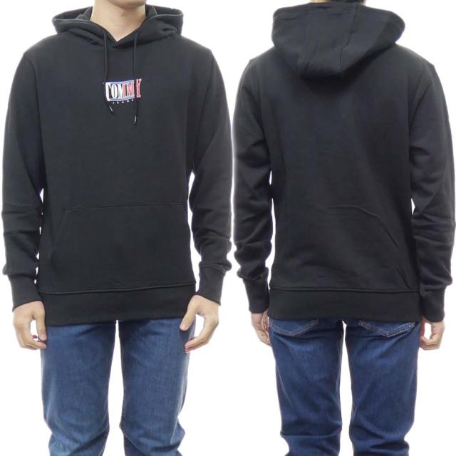 旧作お買い得セール！  JEANS トミージーンズ トミーヒルフィガー パーカー メンズ プルオーバー コットン 綿100％ DM0DM13882 ブラック 旧作お買い得セール！ TOMMY JEANS トミージーンズ トミーヒルフィガー