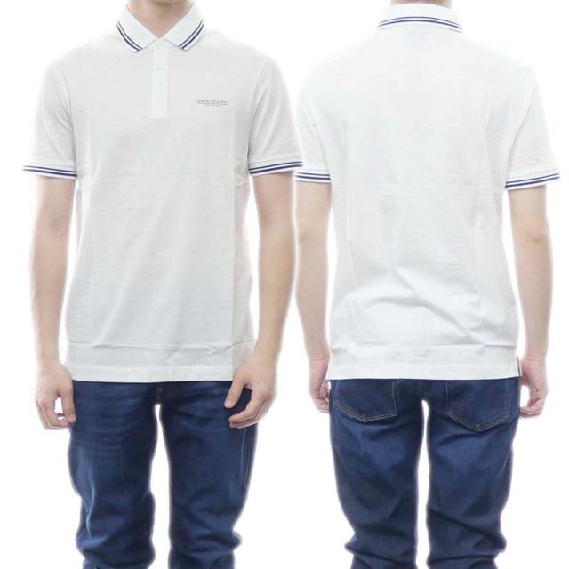 【旧作処分セール 55％OFF！】ARMANI EXCHANGE アルマーニエクスチェンジ メンズポロシャツ 3LZFLB ZJ9AZ ホワイトの通販は 5,406円