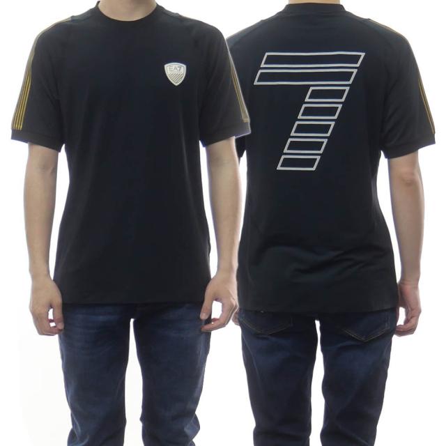 旧作お買い得セール！ EMPORIO ARMANI エンポリオアルマーニ EA7 Tシャツ メンズ 半袖 クルーネック 3LPT40 PJEYZ アンスラサイト