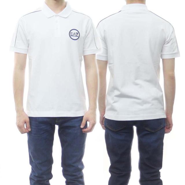 旧作お買い得セール！ EMPORIO ARMANI エンポリオアルマーニ EA7 ポロシャツ 半袖 メンズ 3LPF26 PJ5MZ ホワイト